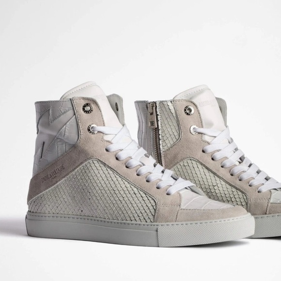 Zadig & Voltaire High Flash High Tops Sneakers NWB Size EU 38 / US 7.5-8 - Picture 1 of 10